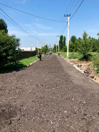 укладка асфальтной крошки